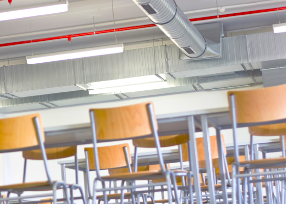 Interior view of classroom at Bridgepoint Elementary