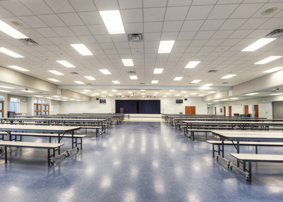 Entrance view of Wolf Lake Elementary School