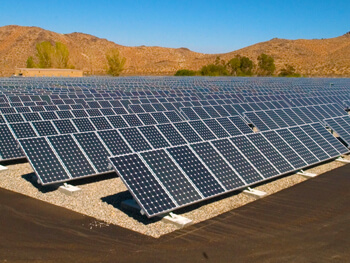 View of a solar power panels